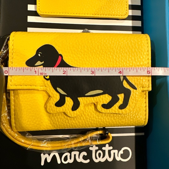 Marc Tetro 3 Piece Set Yellow Mini Backpack Wallet Cardholder With Gift Box - Picture 4 of 9
